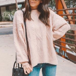 Cable knit sweater